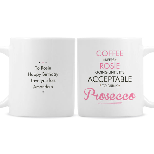 Personalised Pink Acceptable to Drink Mug