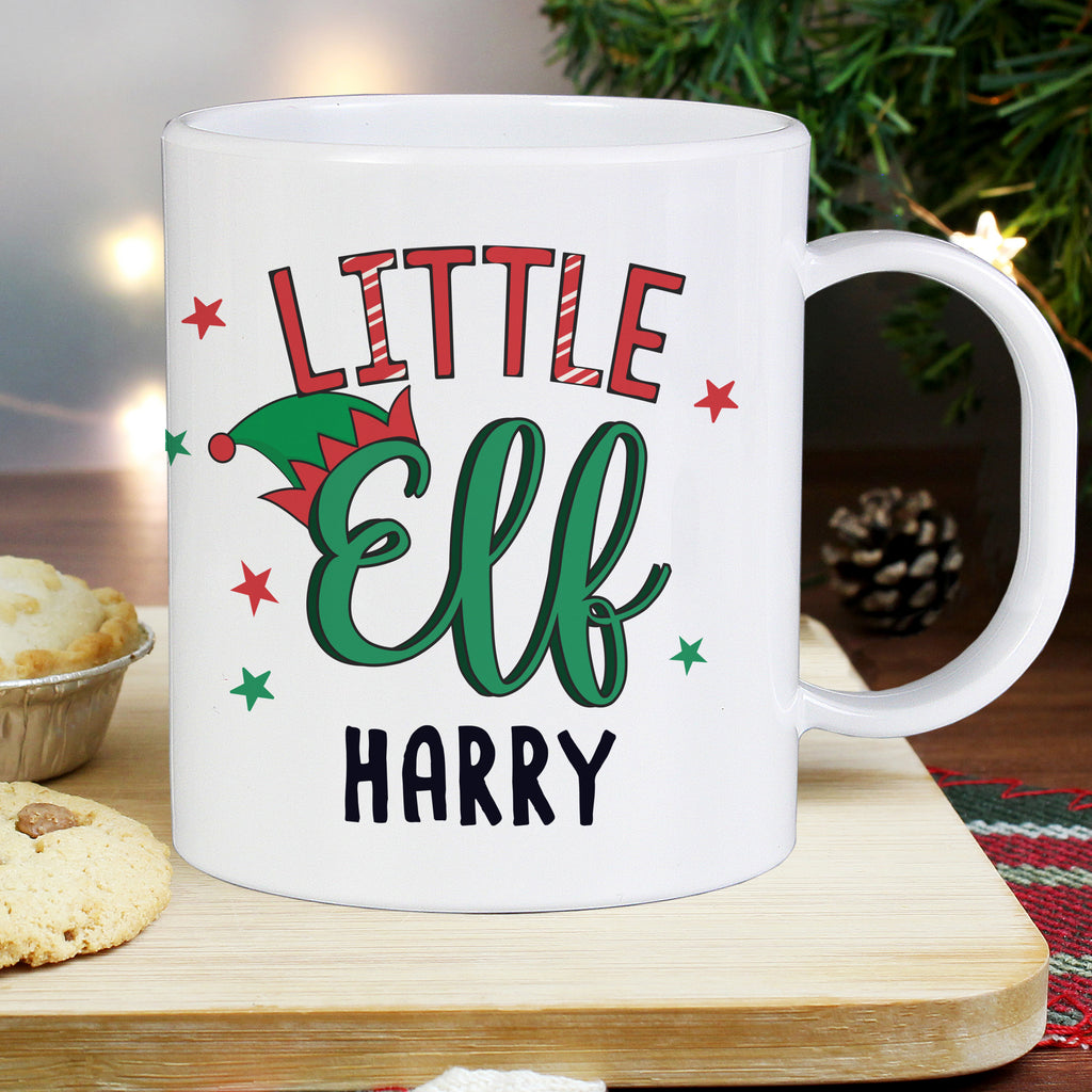 Personalised Little Elf Plastic Mug - Buy Mugs at GiftMasters.co.uk