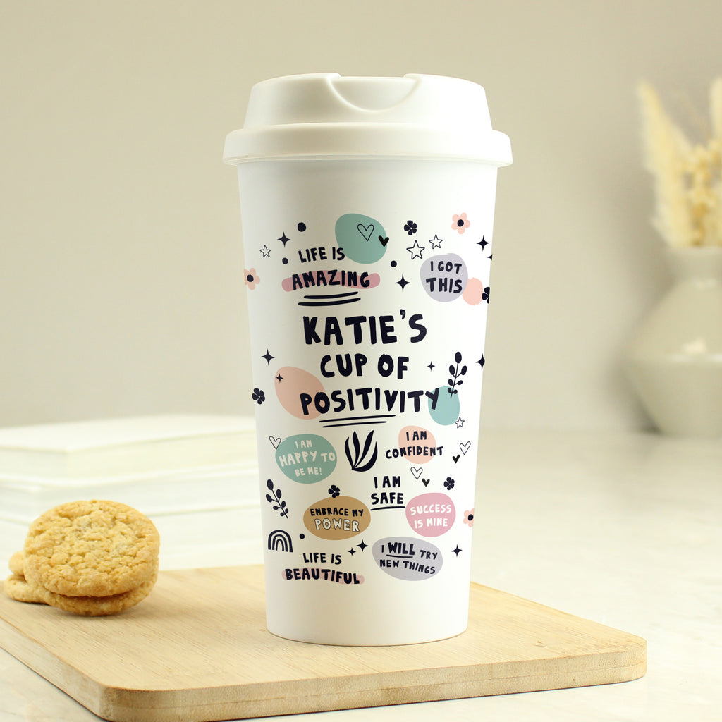 Personalised Positive Affirmations Travel Mug - Buy Travel Mugs at GiftMasters.co.uk