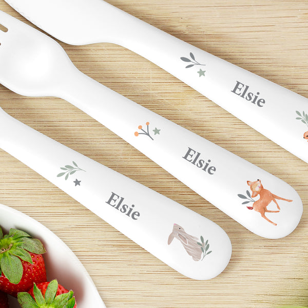 Personalised Woodland Animals Cutlery