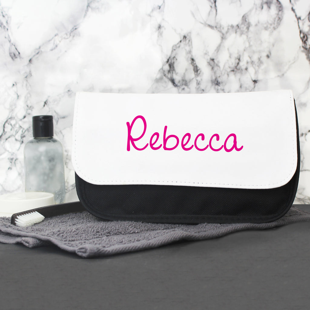 Personalised Pink Name Make Up Bag - Buy Textiles at GiftMasters.co.uk