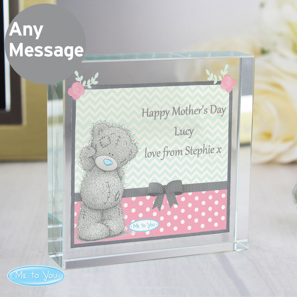 Personalised Me To You Pastel Polka Dot for Her Crystal Token - Buy Ornaments at GiftMasters.co.uk