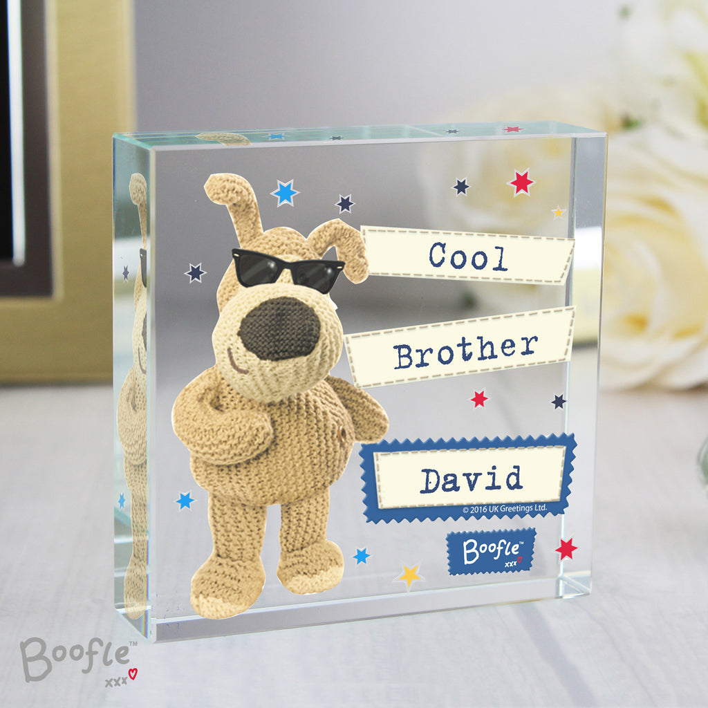 Personalised Boofle Stars Crystal Token - Buy Ornaments at GiftMasters.co.uk