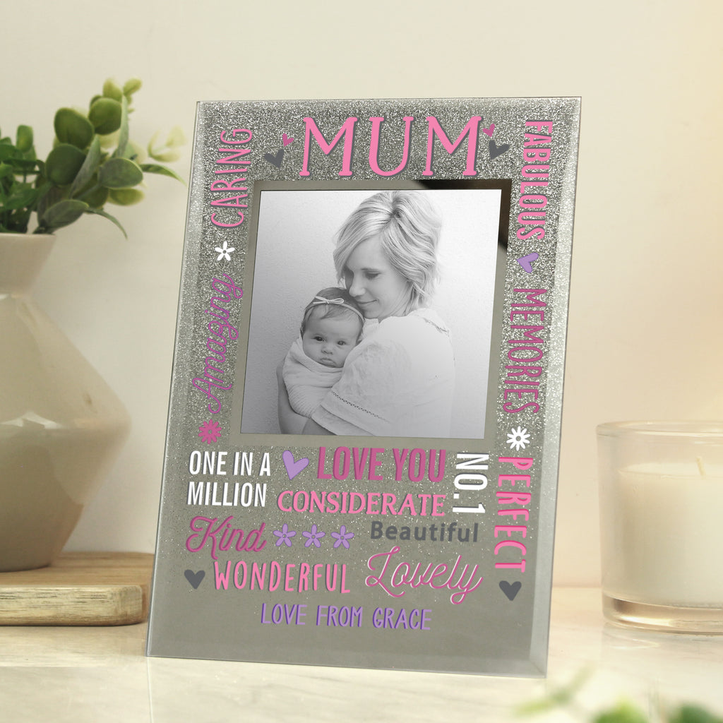 Personalised Mum Glitter Frame - Buy Photo Frames, Albums and Guestbooks at GiftMasters.co.uk