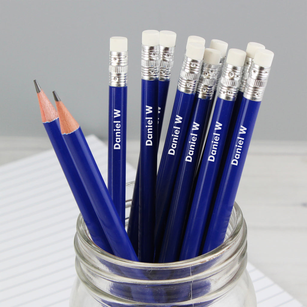 Personalised Name Only Blue Pencils - Buy Stationery & Pens at GiftMasters.co.uk