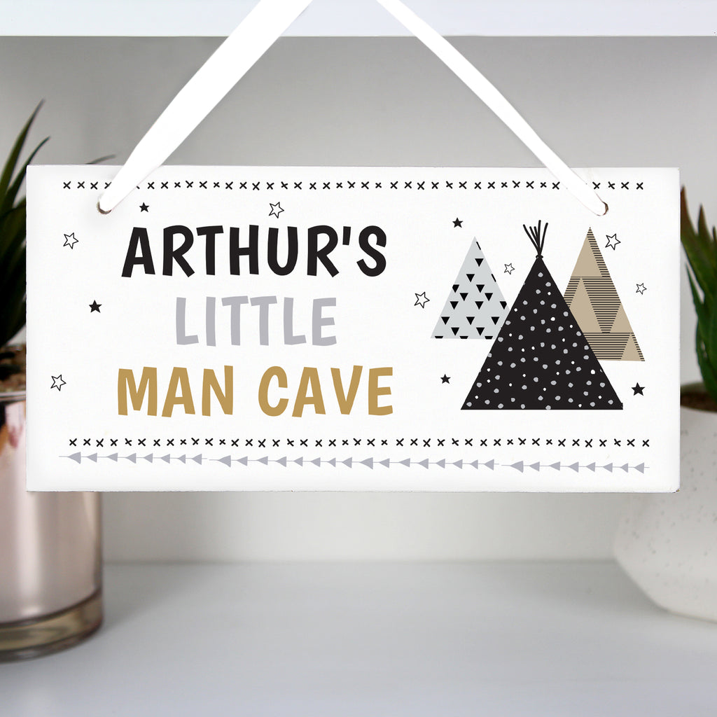 Personalised Wigwam Wooden Sign - Buy Hanging Decorations & Signs at GiftMasters.co.uk