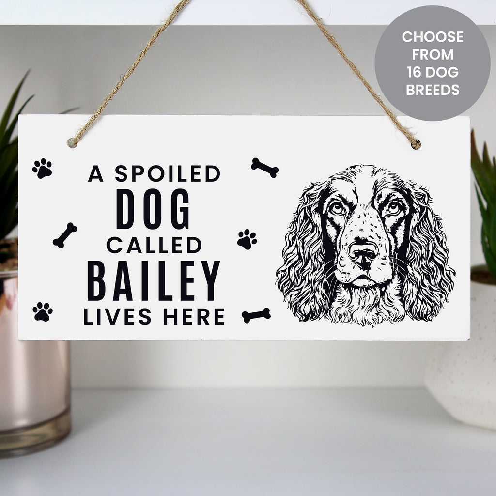 Personalised Dog Breed Wooden Sign - Buy Pet Gifts at GiftMasters.co.uk