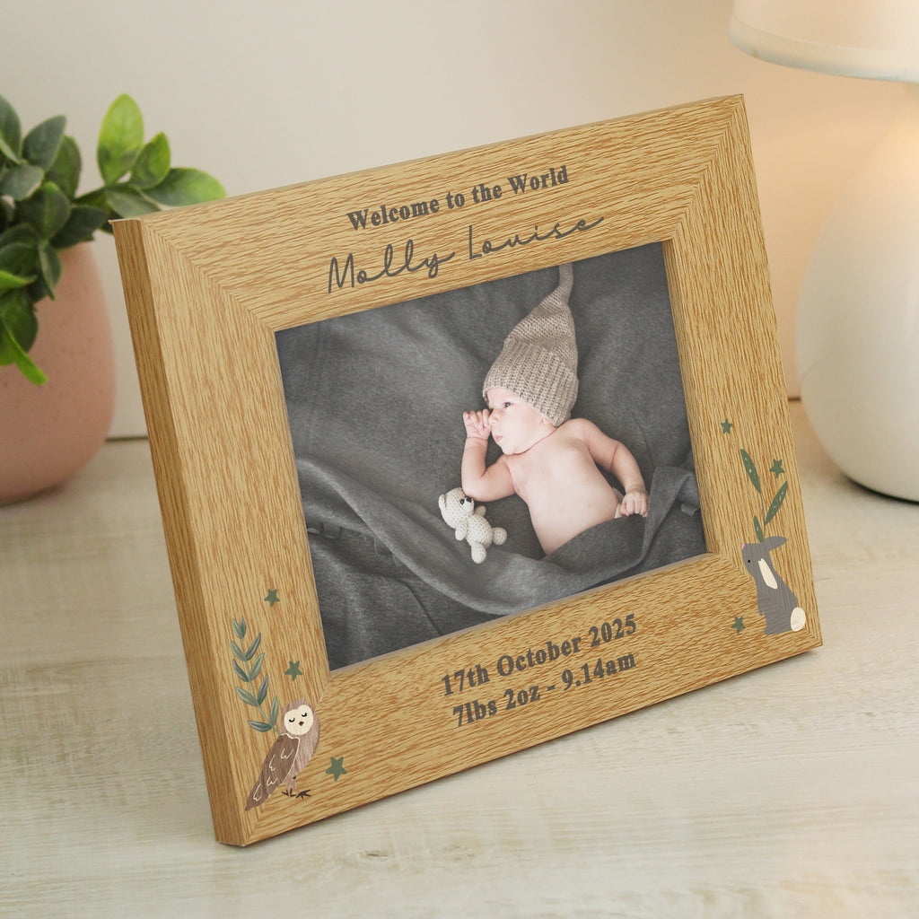 Personalised Woodland Animals 6x4 Photo Frame - Buy Photo Frames, Albums and Guestbooks at GiftMasters.co.uk