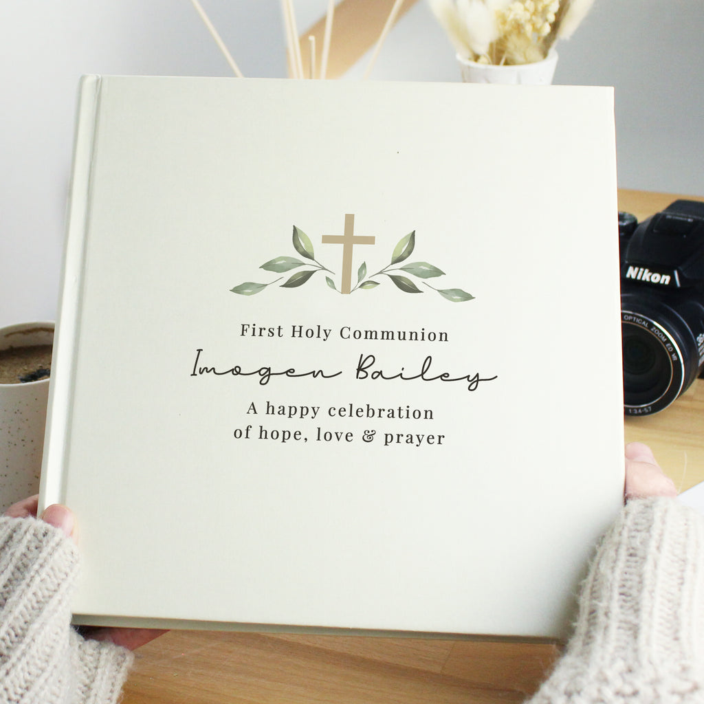 Personalised Religious Cross Square Photo Album - Buy Photo Frames, Albums and Guestbooks at GiftMasters.co.uk