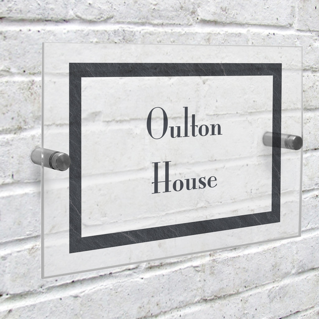 Personalised Slate Effect Acrylic House Sign - Buy Hanging Decorations & Signs at GiftMasters.co.uk