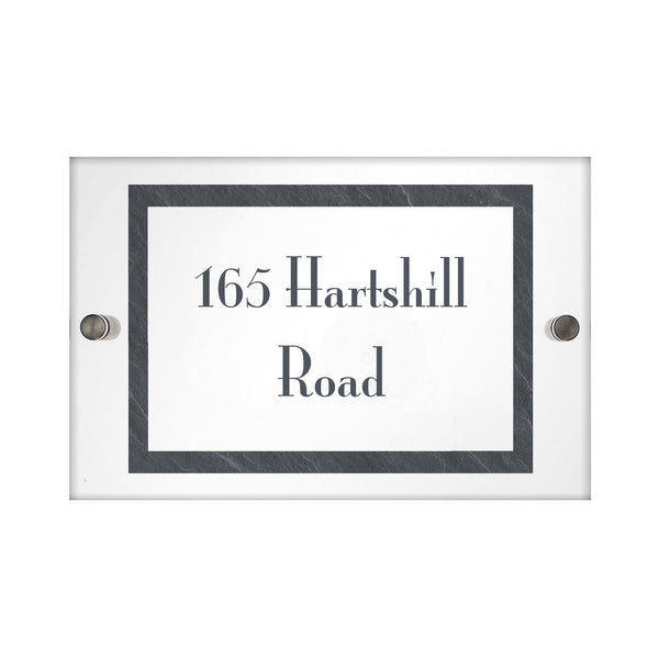 Personalised Slate Effect Acrylic House Sign