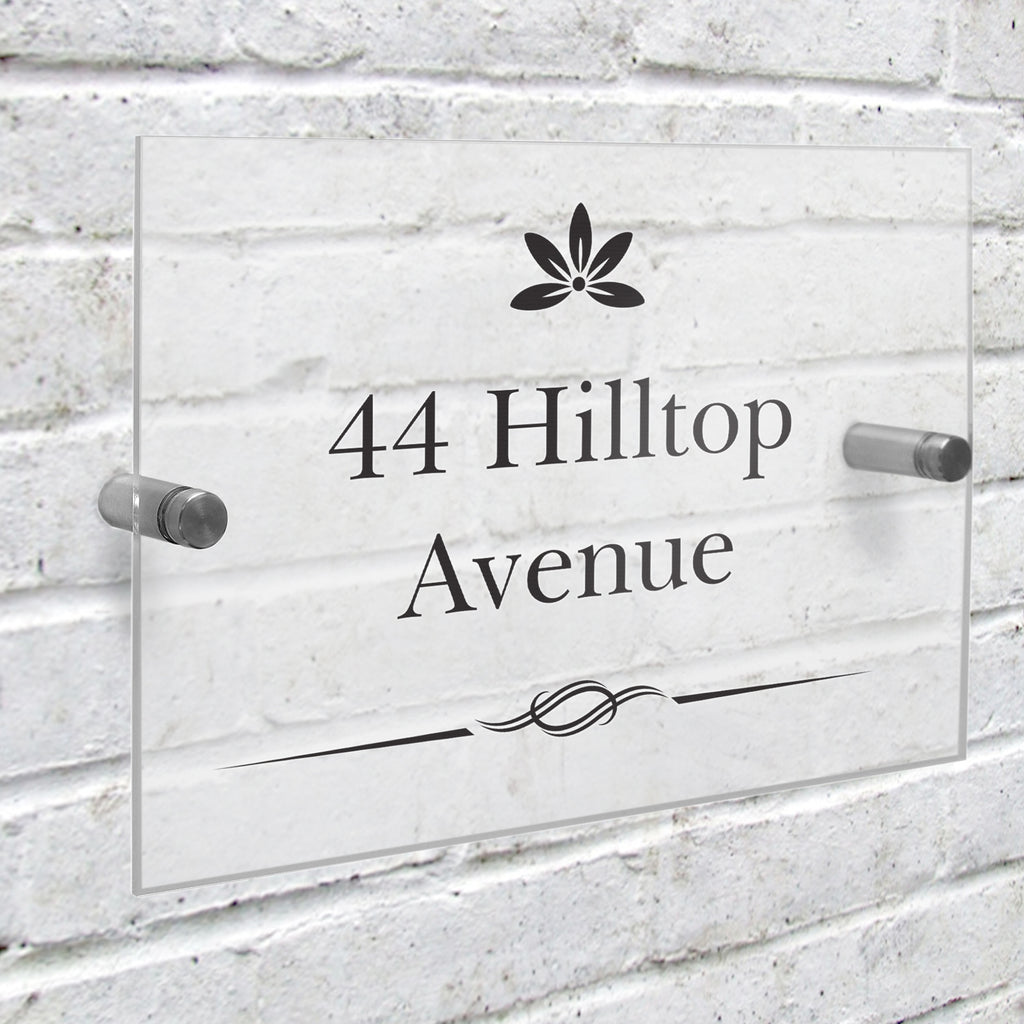 Personalised Decorative Swirl Acrylic House Sign - Buy Hanging Decorations & Signs at GiftMasters.co.uk