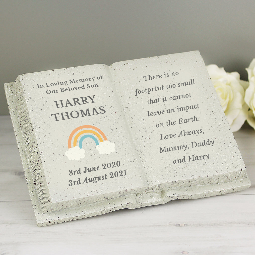 Personalised Rainbow Memorial Book - Buy Memorials at GiftMasters.co.uk