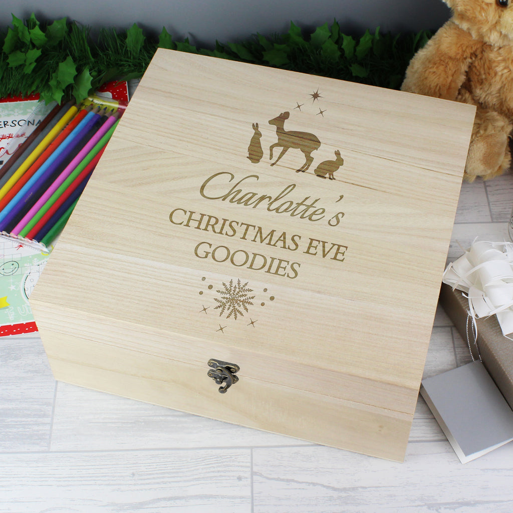 Personalised Christmas Large Wooden Keepsake Box - Buy Trinket, Jewellery & Keepsake Boxes at GiftMasters.co.uk