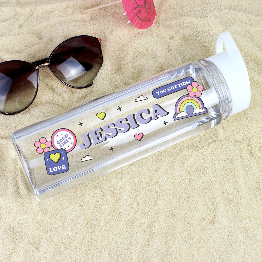 Personalised Good Vibes Water Bottle - Buy Drinks Bottles at GiftMasters.co.uk