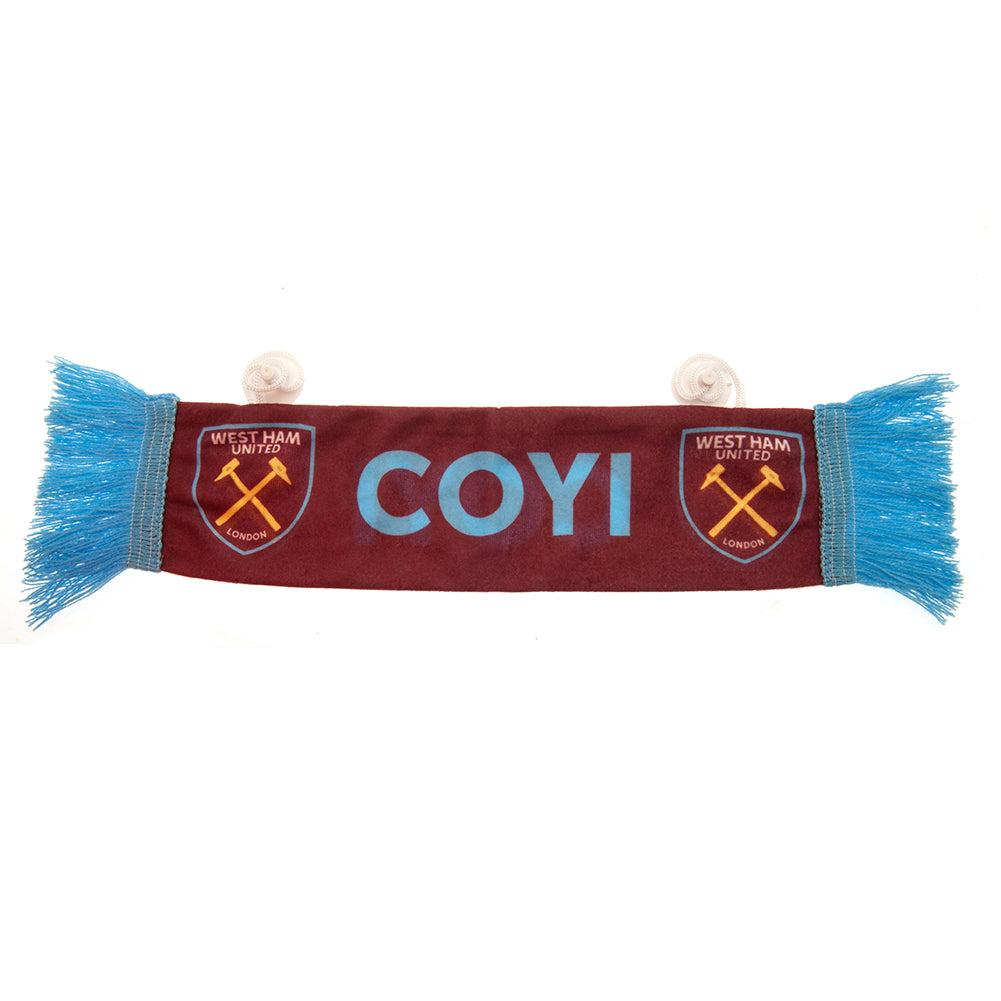West Ham United FC Mini Car Scarf - Buy  at GiftMasters.co.uk
