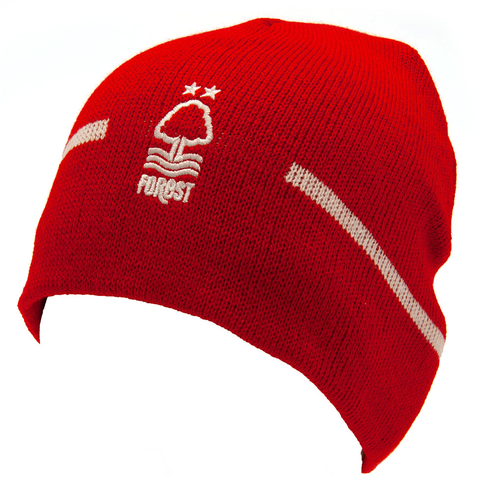 Nottingham Forest FC Stripe Beanie - Buy Knitted Hats at GiftMasters.co.uk