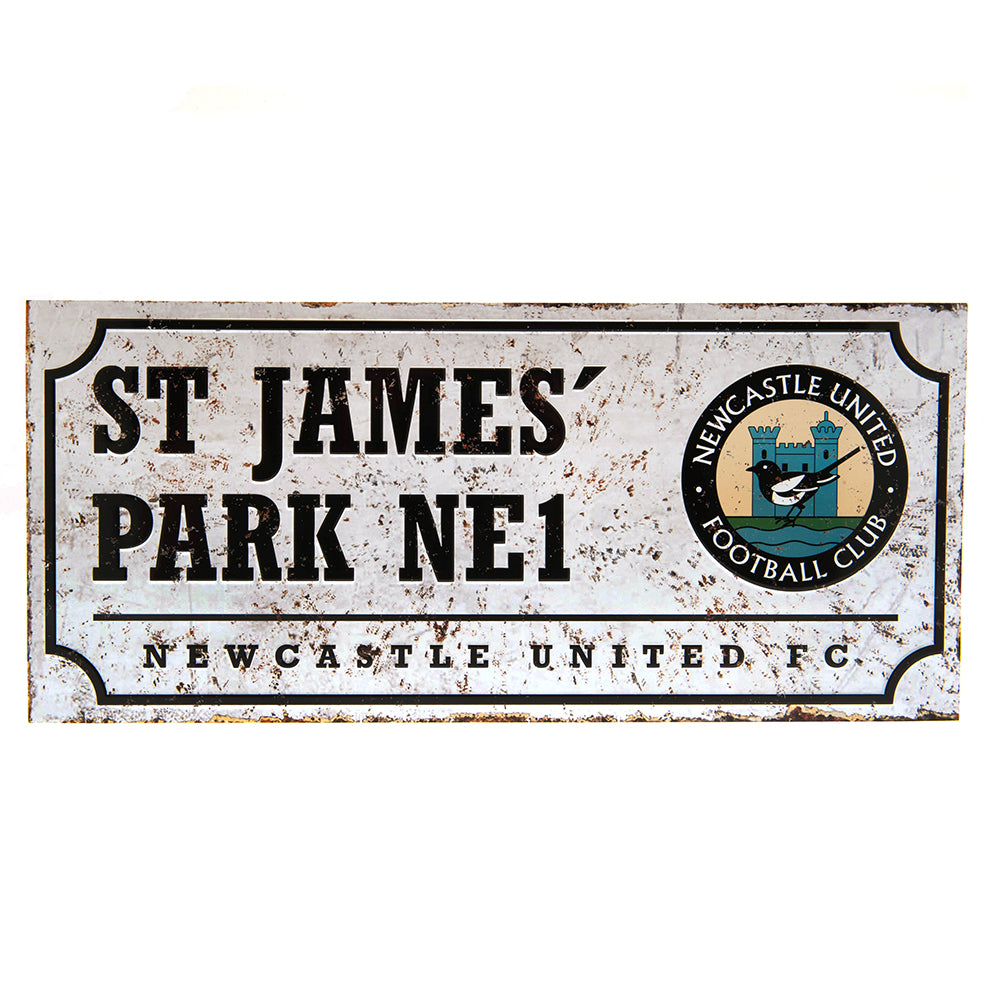 Newcastle United FC Retro Street Sign - Buy Metal Signs at GiftMasters.co.uk