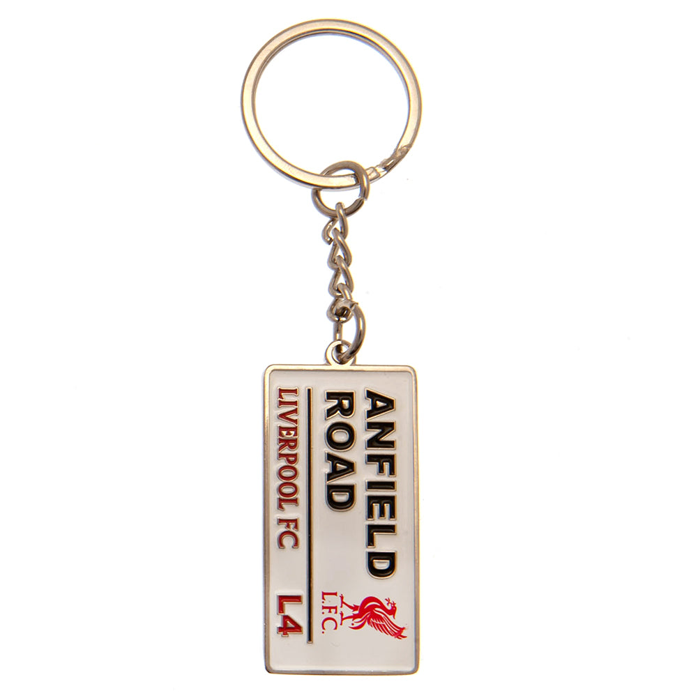 Liverpool FC Embossed Street Sign Keyring - Buy Keyrings at GiftMasters.co.uk