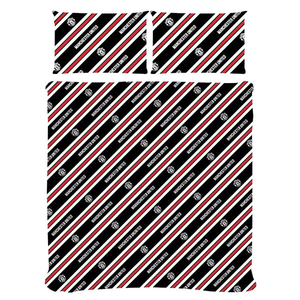 Manchester United FC Core Stripe Double Duvet Set