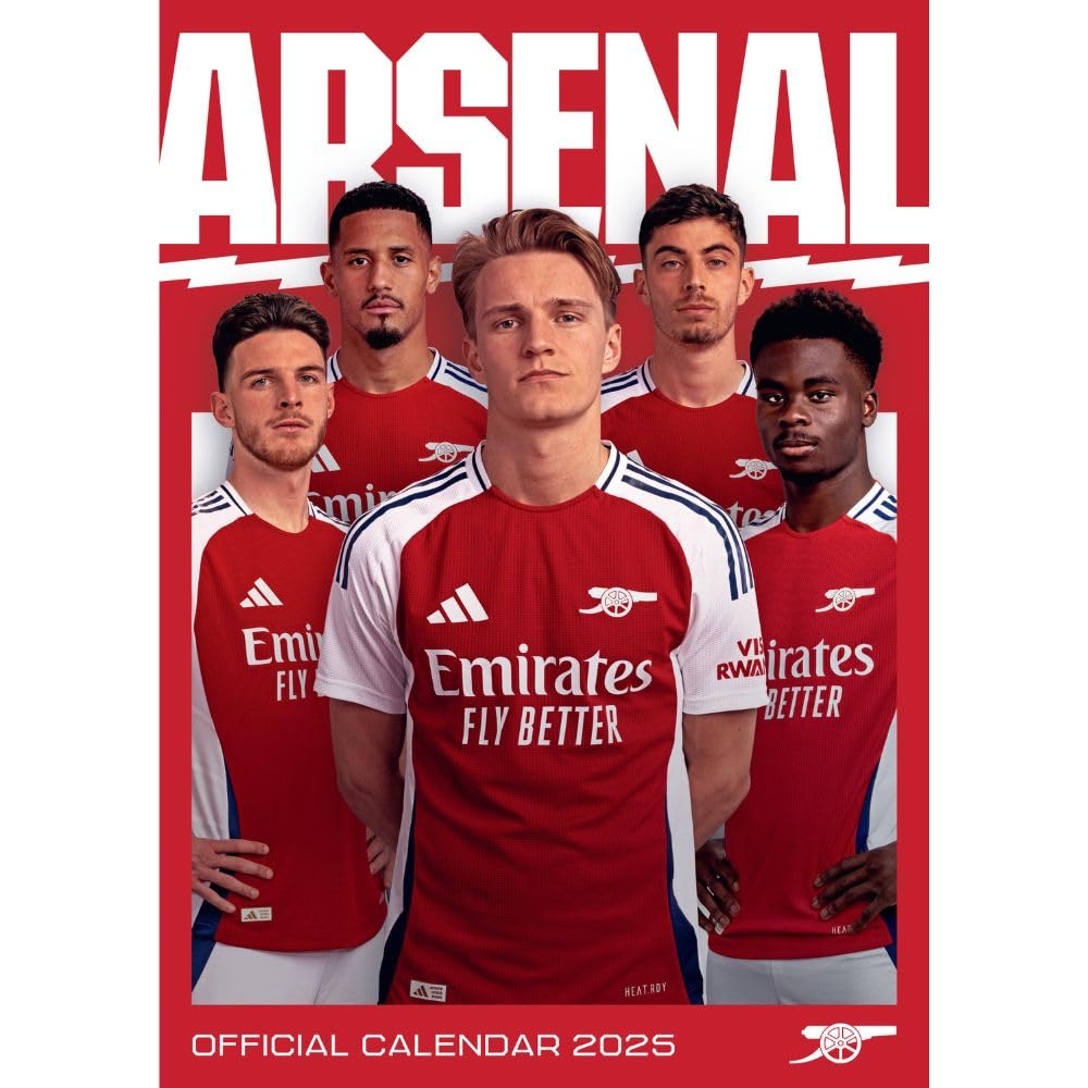 Arsenal FC A3 Calendar 2025 - Buy Calendars & Diaries at GiftMasters.co.uk
