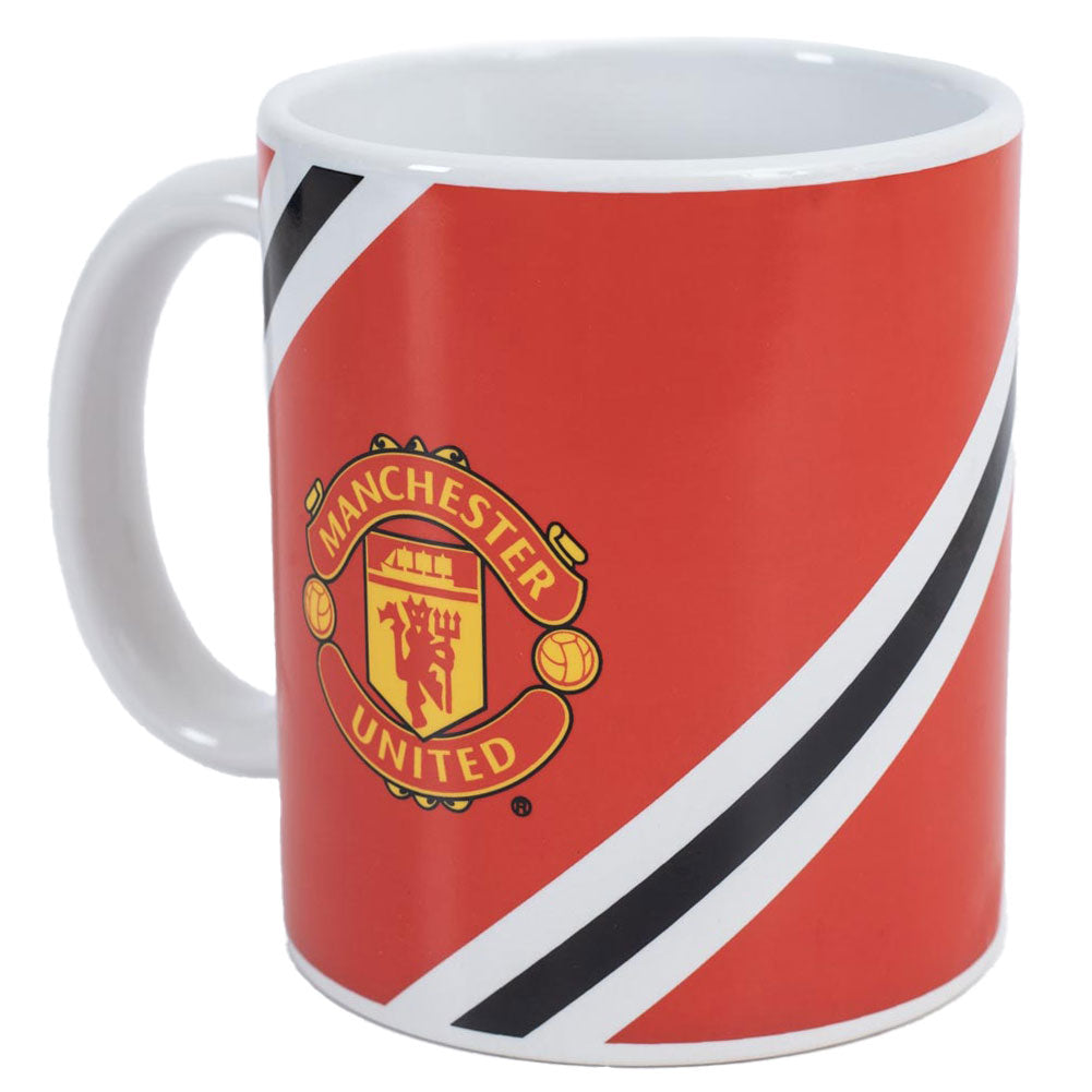 Manchester United FC Core Stripe Mug - Buy Standard Mugs at GiftMasters.co.uk