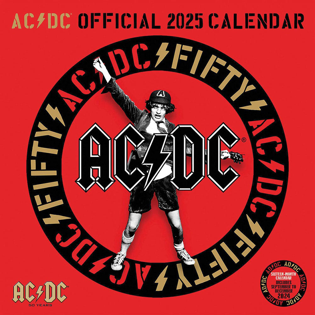 AC/DC Square Calendar 2025 - Buy Calendars & Diaries at GiftMasters.co.uk