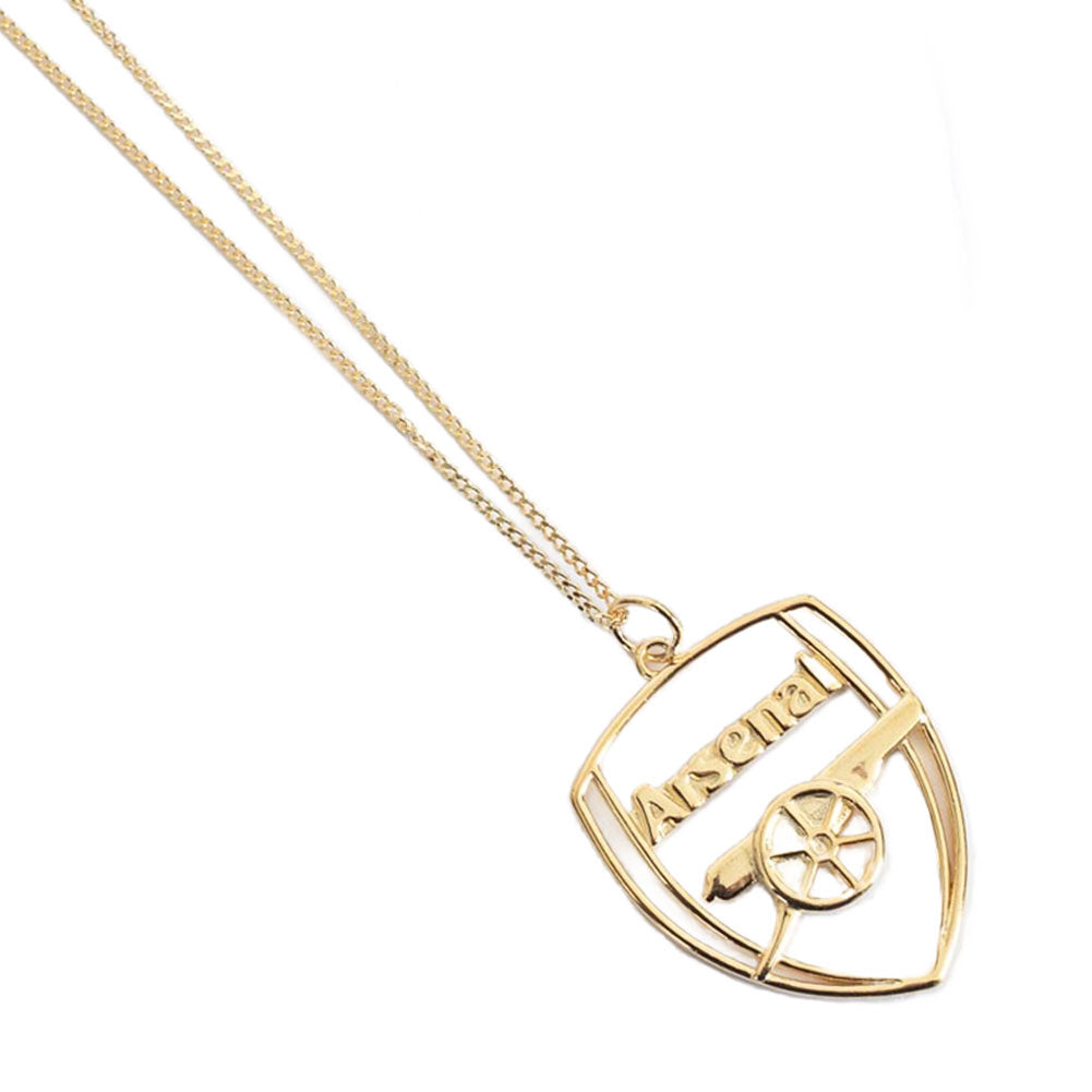 Arsenal FC 18ct Gold Plated on Silver Crest Pendant & Chain - Buy Neckwear at GiftMasters.co.uk