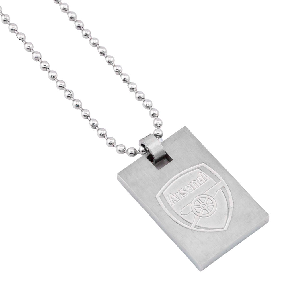 Arsenal FC Dog Tag & Chain - Buy Stainless Steel at GiftMasters.co.uk