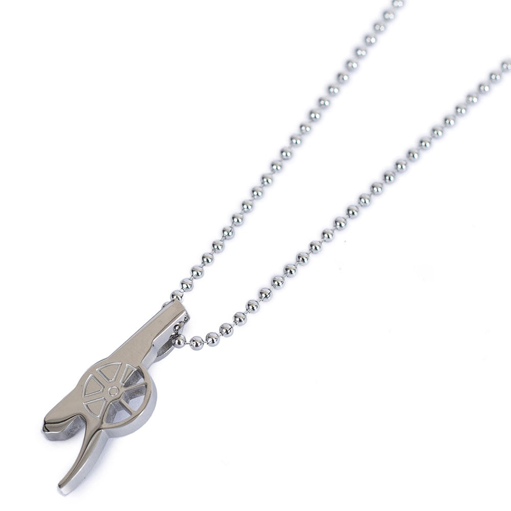 Arsenal FC Stainless Steel Cannon Pendant & Chain - Buy Stainless Steel at GiftMasters.co.uk
