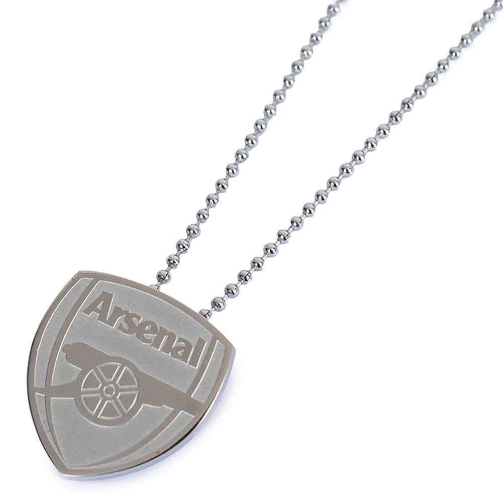 Arsenal FC Stainless Steel Large Pendant & Chain - Buy Stainless Steel at GiftMasters.co.uk