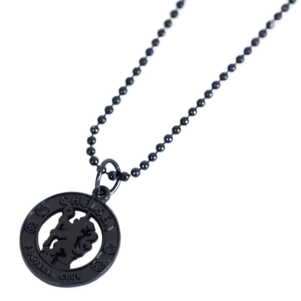Chelsea FC Black Plated Pendant & Chain - Buy Neckwear at GiftMasters.co.uk