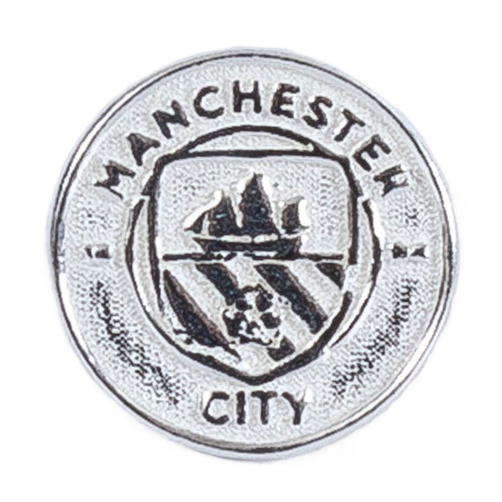 Manchester City FC Sterling Silver Stud Earring - Buy Sterling Silver at GiftMasters.co.uk