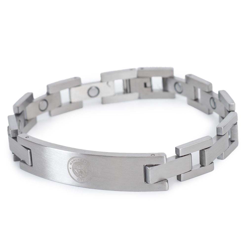 Manchester City FC Engraved Bracelet - Buy Stainless Steel at GiftMasters.co.uk