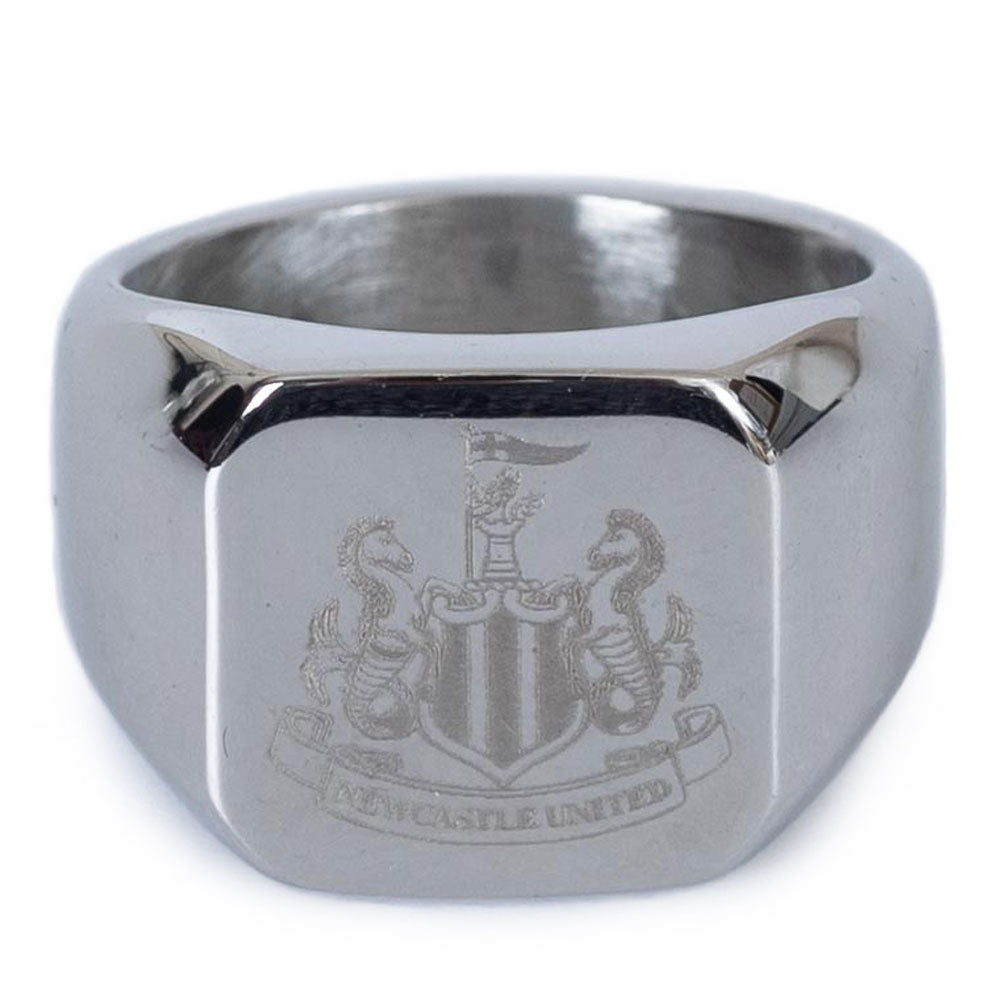 Newcastle United FC Square Signet Ring - Buy Stainless Steel at GiftMasters.co.uk