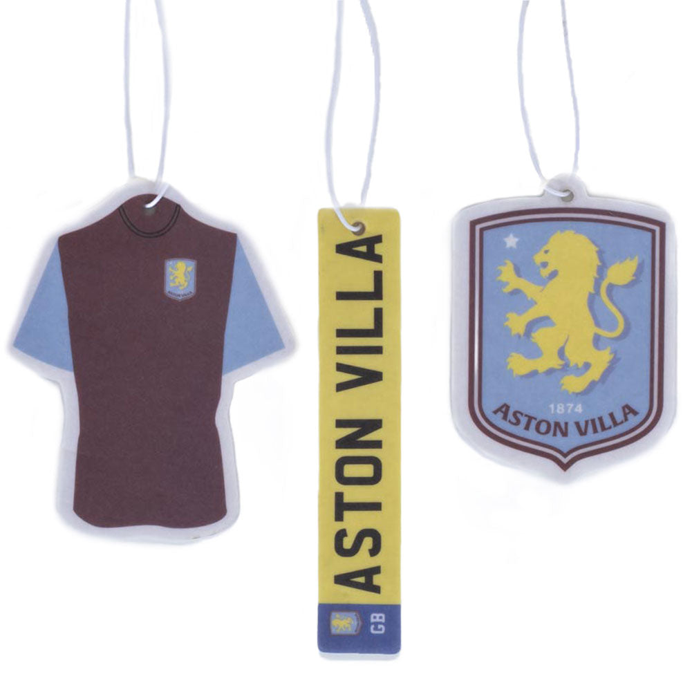 Aston Villa FC 3pk Air Freshener - Buy Air Fresheners at GiftMasters.co.uk