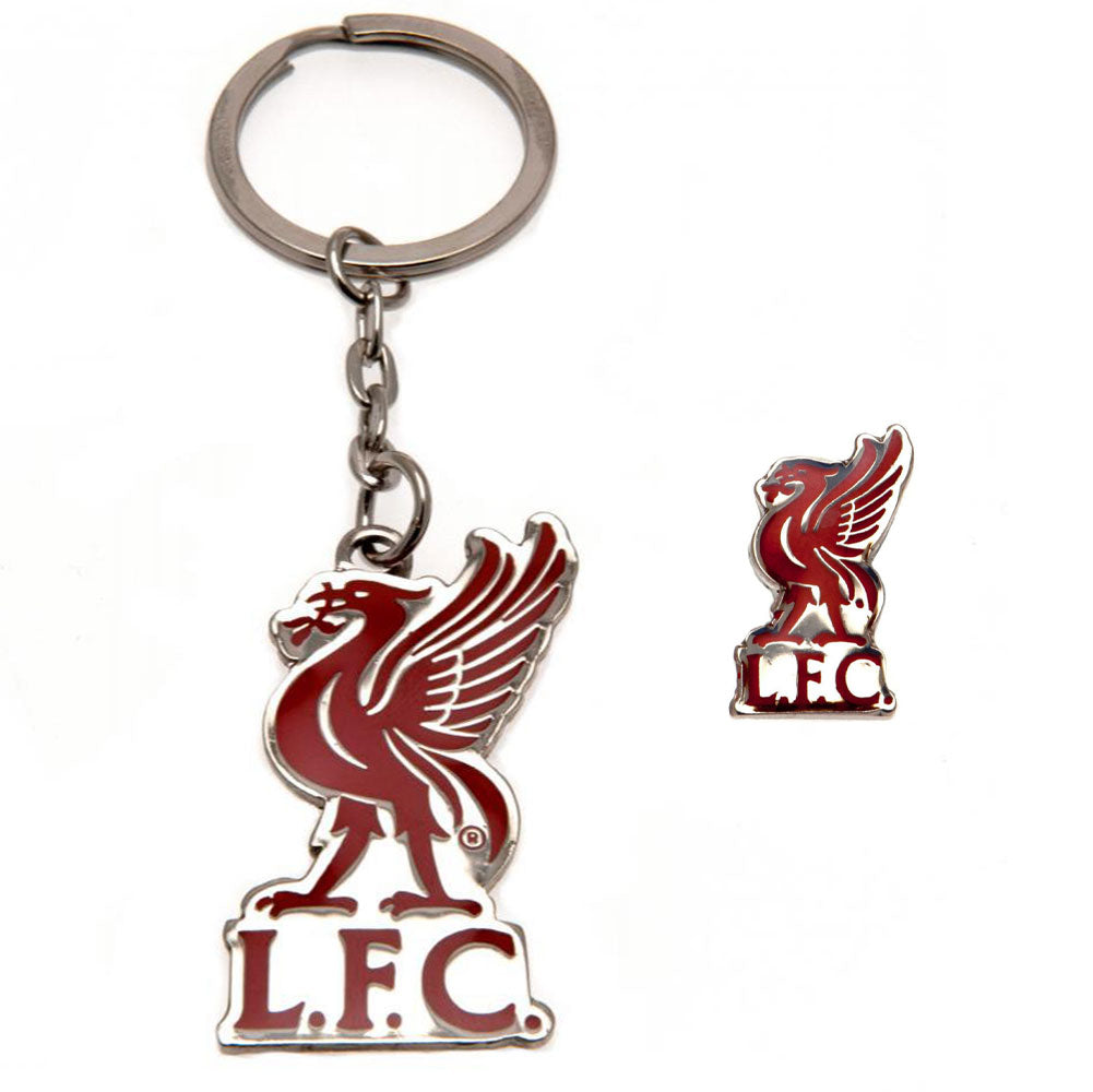 Liverpool FC Keyring & Badge Set - Buy Keyrings at GiftMasters.co.uk