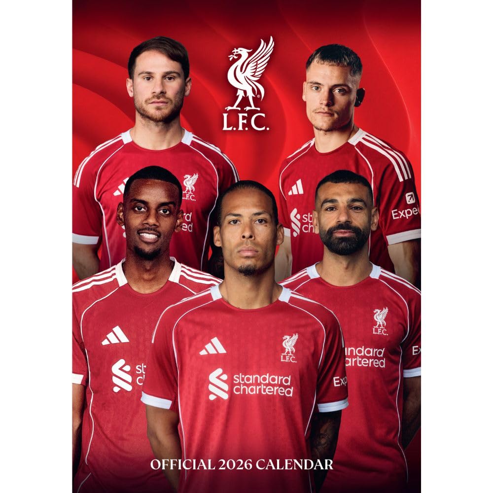 Liverpool FC A3 Calendar 2026 - Buy Calendars & Diaries at GiftMasters.co.uk