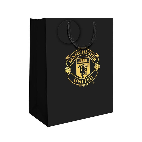 manchester united fc black gift bag
