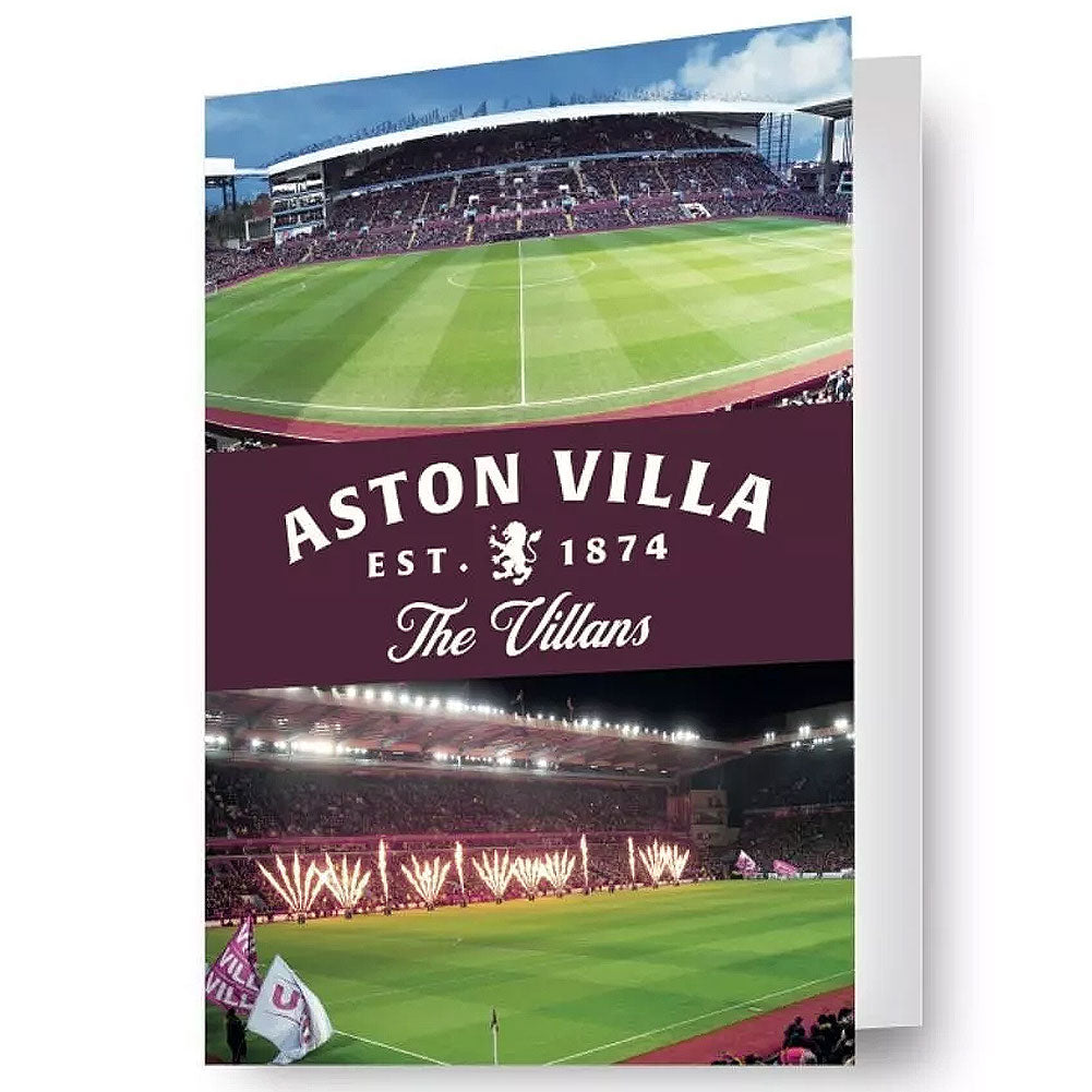 Aston Villa FC 3D Lenticular Birthday Card - Buy Cards & Gift Wrap at GiftMasters.co.uk