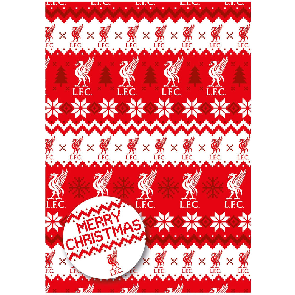 Liverpool FC Christmas Gift Wrap - Buy Gift Bags & Wrap at GiftMasters.co.uk