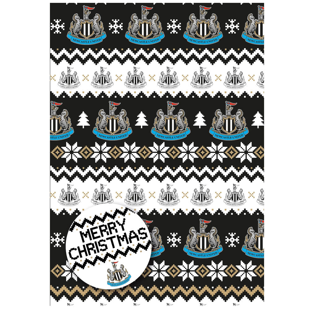 Newcastle United FC Christmas Gift Wrap - Buy Gift Bags & Wrap at GiftMasters.co.uk