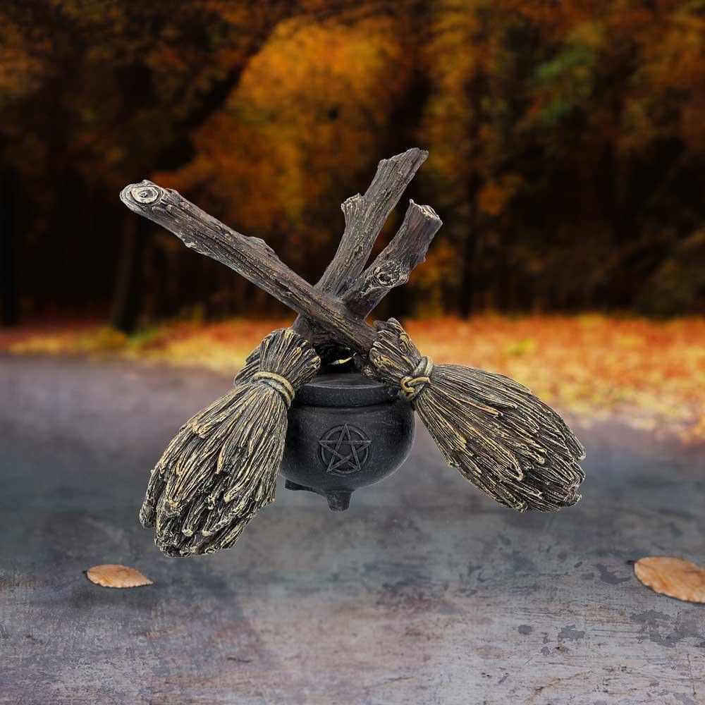 Broomstick Crystal Ball Holder 17cm - Buy Crystal Balls & Holders at GiftMasters.co.uk
