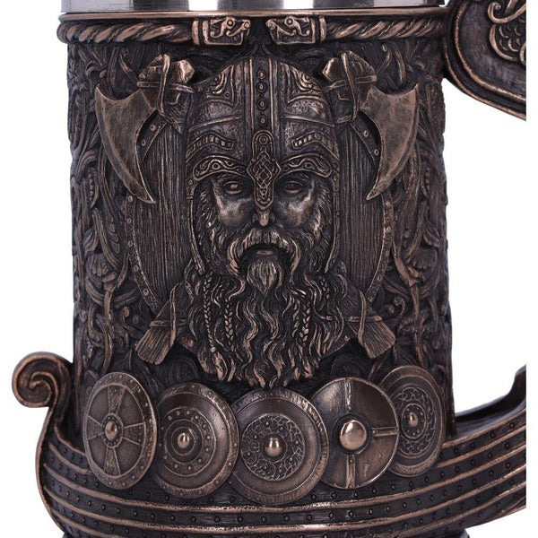 Bronze Drakkar Viking Tankard 15cm - GiftMasters.co.uk