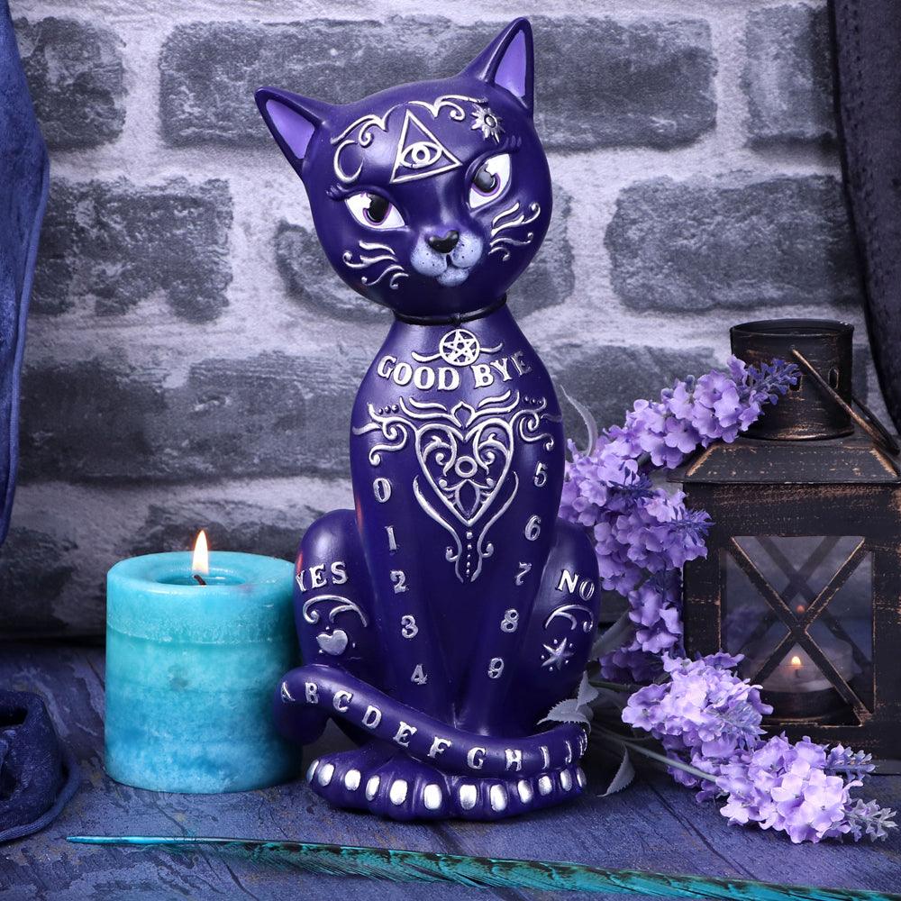 Mystic Kitty Purple 26cm Ornament - Buy Figurines Medium (15-29cm) at GiftMasters.co.uk