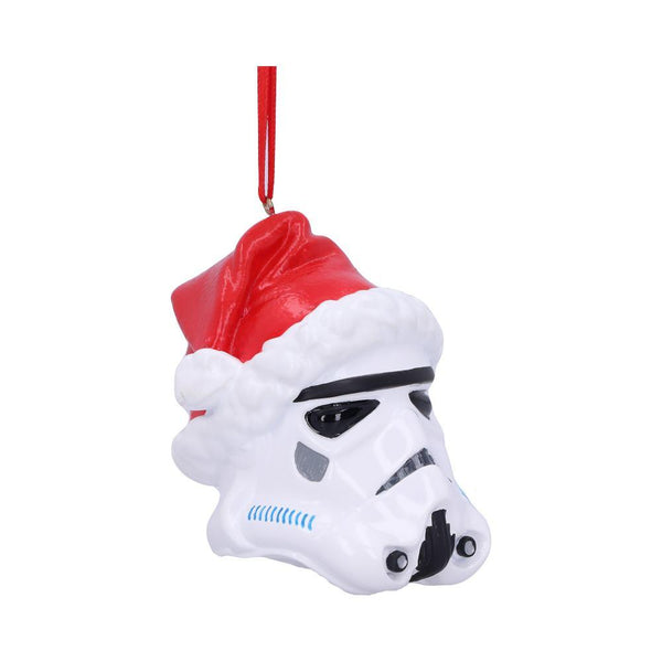 Stormtrooper Santa Hat Hanging Ornament 8.3cm - GiftMasters.co.uk