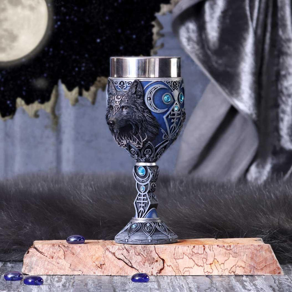 Wolf Moon Goblet 19.5cm - Buy Goblets & Chalices at GiftMasters.co.uk
