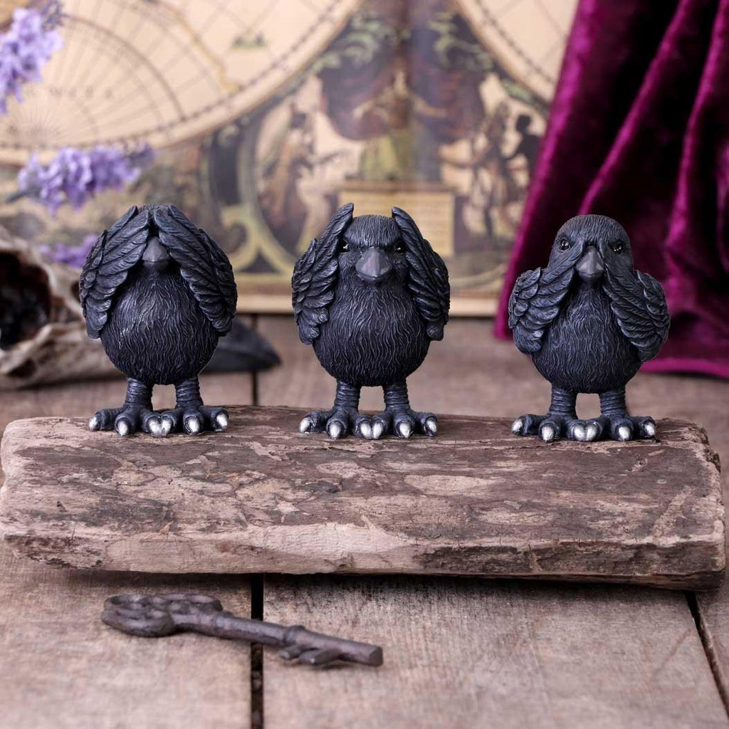 Three Wise Ravens 8.7cm Ornament - Buy Figurines Small (Under 15cm) at GiftMasters.co.uk