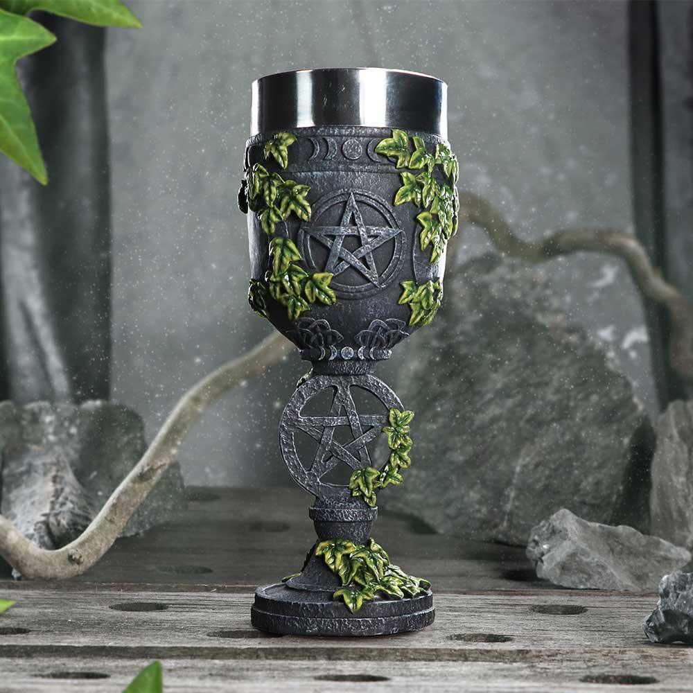 Aged Pentagram Goblet 19.5cm - Buy Goblets & Chalices at GiftMasters.co.uk