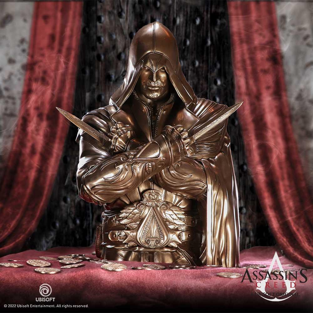 Assassin's Creed® Ezio Bust Box Bronze 30cm - Buy Boxes at GiftMasters.co.uk